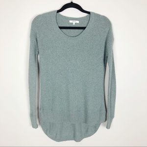 4/$25 Madewell Green Gray Textured Hi-Lo Sweater